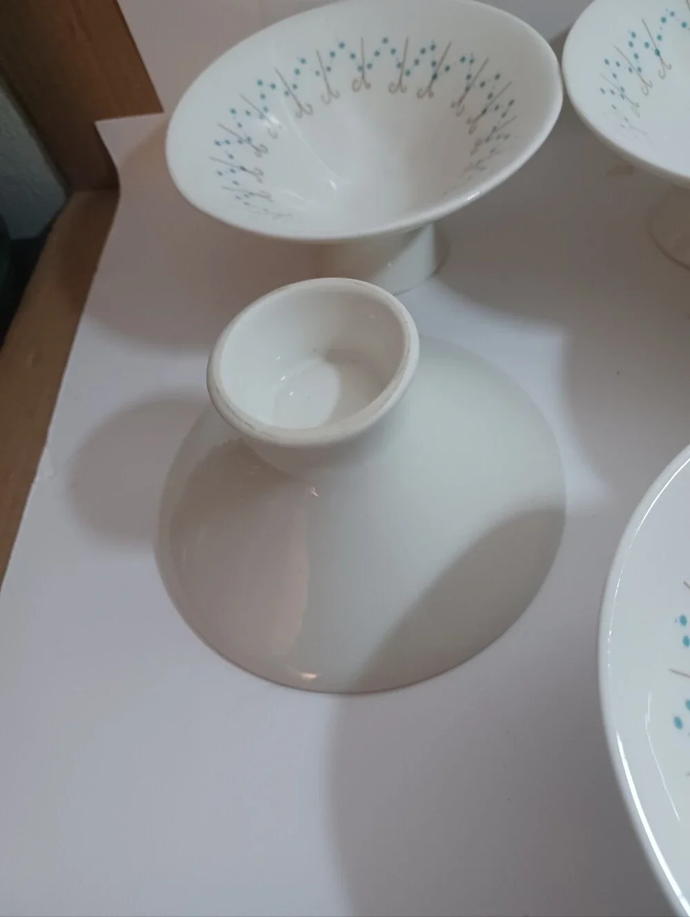 Impromptu Fine China 1950s Desert Bowls Atomic Pins And Beads Design Ben Seibel